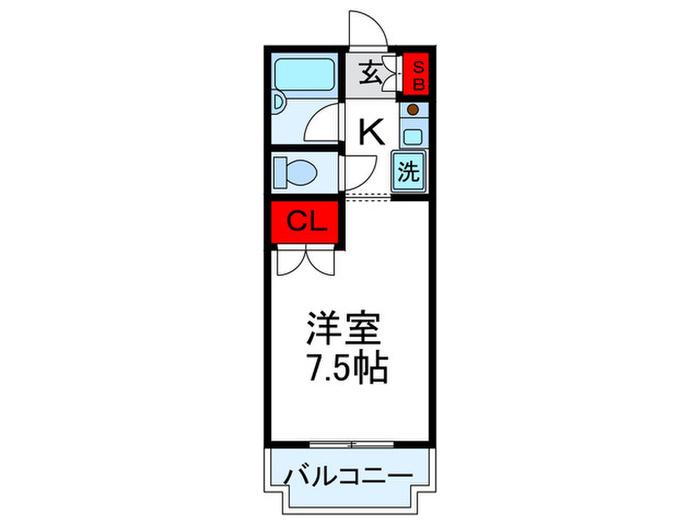 嶋津ハイツ(1K/2階)の間取り写真
