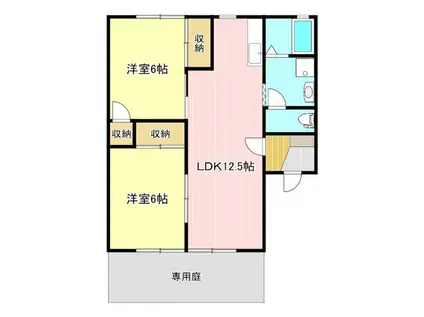 ソ・レーユ(2LDK/2階)の間取り写真