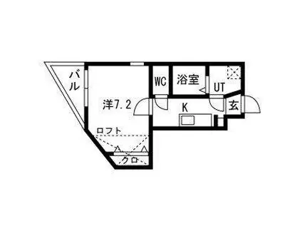 コンフォート上社(1K/3階)の間取り写真