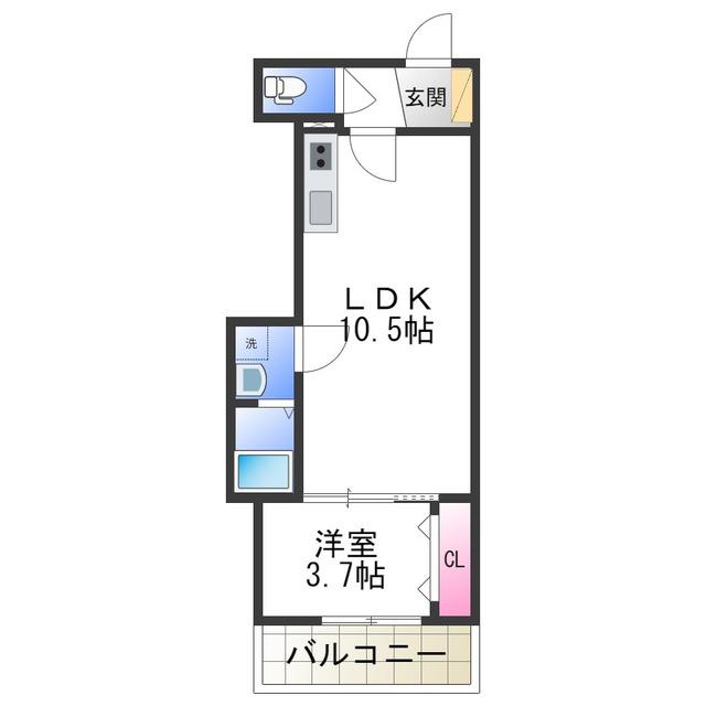 FSTYLE浜寺石津町西3号館(1LDK/2階)の間取り写真