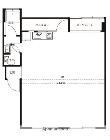 IDEAL サウス(ワンルーム/3階)の間取り写真