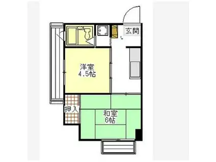 通商第三ビル(2K/3階)の間取り写真