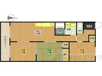 ル・ソレイユ・メゾン(3LDK/3階)の間取り写真