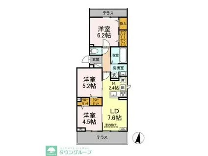 メゾン シャルム(3LDK/3階)の間取り写真