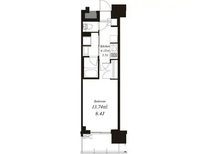 フレンシア浅草橋(1K/11階)の間取り写真
