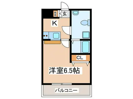 S-FORT玉川学園前(1K/1階)の間取り写真