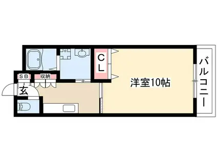 加藤ビル(1K/2階)の間取り写真