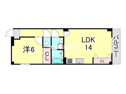リベルタ夙川(1LDK/2階)の間取り写真