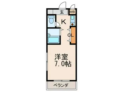 シャルム住吉(ワンルーム/5階)の間取り写真