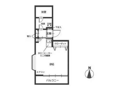 トキワタウン(ワンルーム/2階)の間取り写真