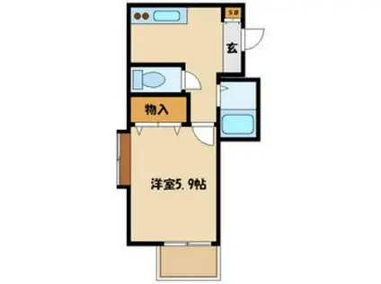 フィリア(1K/2階)の間取り写真