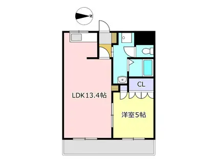 サンクス(1LDK/2階)の間取り写真