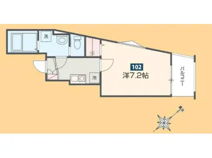 MELLAS成増(1K/1階)の間取り写真