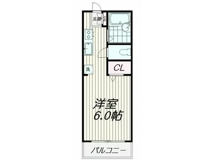 グランデ伊藤(1K/3階)の間取り写真