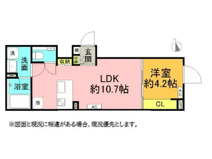 礼敷ゼロゼロ  REVERESIDENCE代々木 J(1LDK/1階)の間取り写真