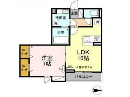 セジュール春日町2(1LDK/2階)の間取り写真