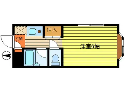 ブルーメ細井(1K/1階)の間取り写真