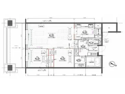 DAIWA リバーゲートレジデンス 南ウイング(2LDK/3階)の間取り写真