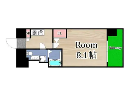 グラマシー京橋(1K/6階)の間取り写真