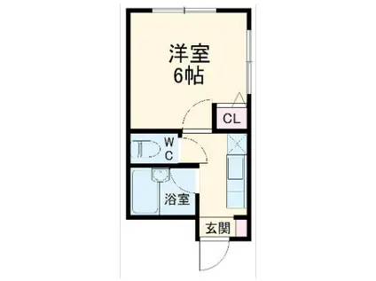 アーバン中央(1K/2階)の間取り写真