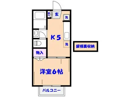 プレジュール公陽(1K/2階)の間取り写真