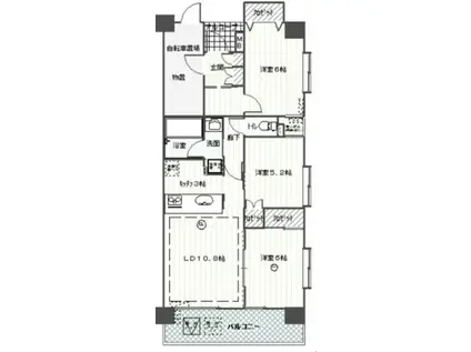サニーコート戸田公園II(3LDK/11階)の間取り写真