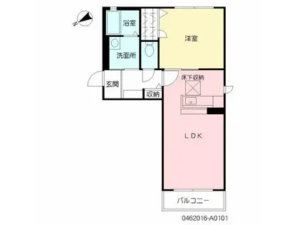 グリーン8 (1LDK/1階)の間取り写真