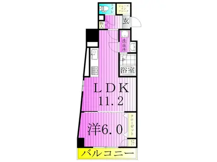 MAXIV竹ノ塚(1LDK/4階)の間取り写真