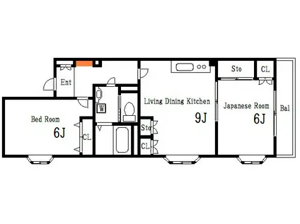 RSメゾン四季(2LDK/1階)の間取り写真