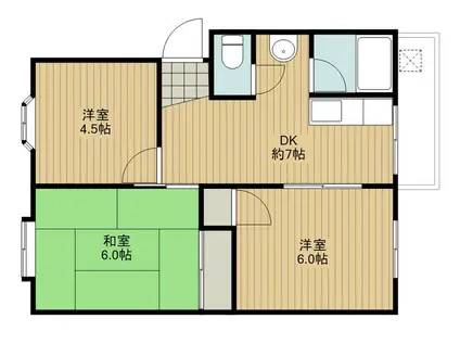 REGINA大道A(3DK/2階)の間取り写真