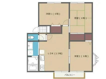 ソレジオM(3LDK/2階)の間取り写真