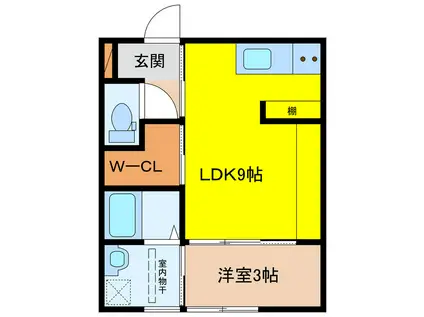 INTEGRAL ARAO(1LDK/2階)の間取り写真