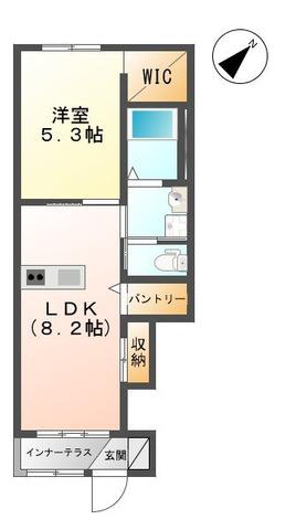 ブランシェ(1LDK/1階)の間取り写真