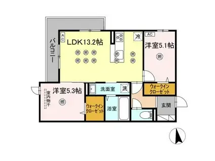 アネックスV(2LDK/2階)の間取り写真