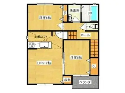 アミティエ(2LDK/2階)の間取り写真