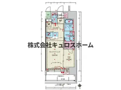 グランドファースト大阪福島(1LDK/5階)の間取り写真