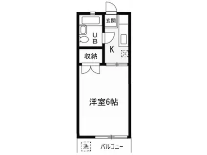 カトウコーポ(1K/1階)の間取り写真