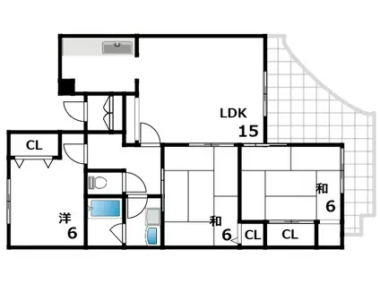STM東灘(3LDK/3階)の間取り写真
