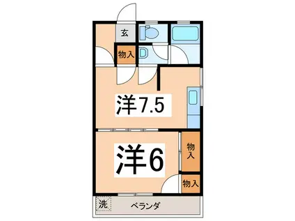 レセーナ(1DK/3階)の間取り写真