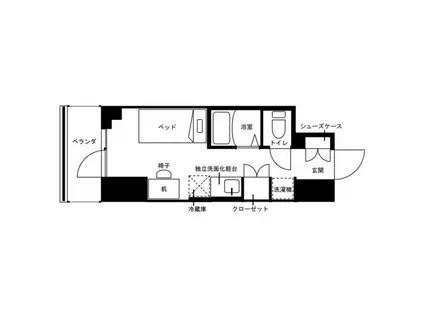 MIRAIフォレスタ仙台青葉通(ワンルーム/10階)の間取り写真