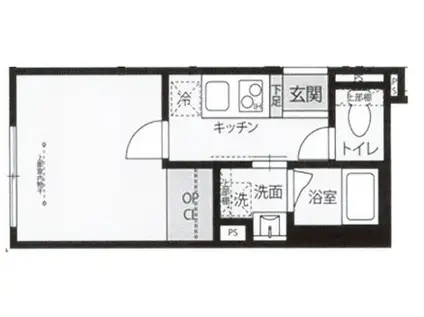 WINDS板橋(1K/3階)の間取り写真