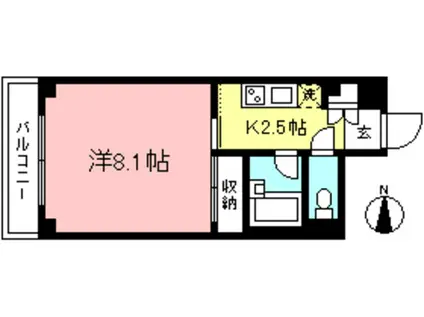 モアイ八幡山オロンゴ(1K/4階)の間取り写真