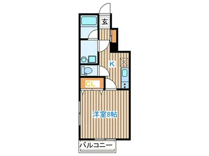 アスコット大野田(1K/1階)の間取り写真