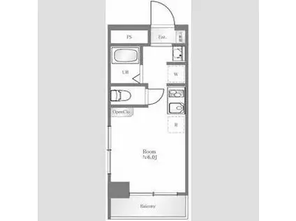 クリオ中野坂上一番館(ワンルーム/2階)の間取り写真