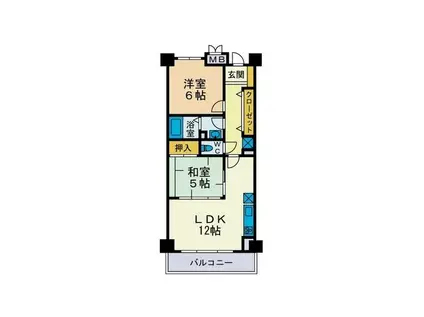 ミラネーゼ(2LDK/3階)の間取り写真