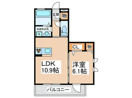 ロイヤルガーデン三国ヶ丘2番館(1LDK/1階)の間取り写真