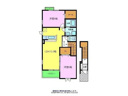南海泉北線 和泉中央駅 徒歩16分 2階建 築17年(2LDK/2階)の間取り写真