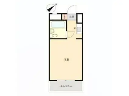 ユースフル祐天寺2(ワンルーム/5階)の間取り写真