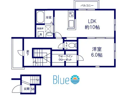 HOLLY(1LDK/1階)の間取り写真