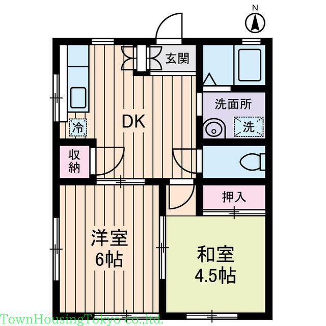パルホーム等々力(2DK/1階)の間取り写真